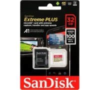 SD  SanDisk Extreme Plus MicroSDHC 32 GB Class 10 UHS-I A1 V30 (SDSQXBG-032G-GN6MA)