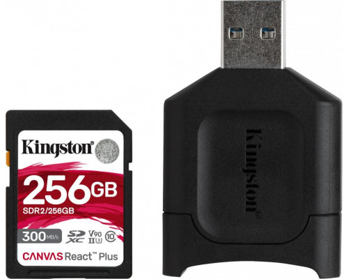 SD  Kingston Canvas React Plus SDXC 256 GB Class 10 UHS-II/U3 V90 (MLPR2/256GB)