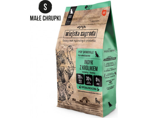 Wiejska Zagroda Turkey z Królikiem chrupki S 9kg