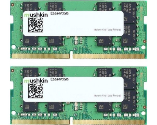 Mushkin Essentials, SODIMM, DDR4, 64 GB, 3200 MHz, CL22 (MES4S320NF32GX2)