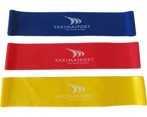 YakimaSport Mini Band dažādu pretestības līmeņu komplekts daudzkrāsains 3 gab.