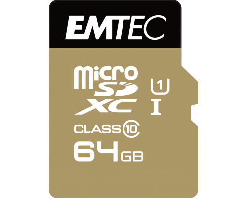 SD  Emtec Gold+ MicroSDXC 64 GB Class 10  (ECMSDM64GXC10GP)