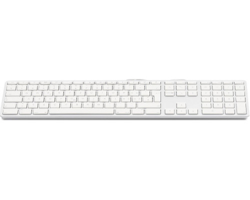LMP USB Keyboard 110 Przewodowa Biało-srebrna Nordic (LMP-KB-1243-IS)