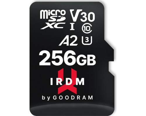 SD  GoodRam IRDM M2AA MicroSDXC 256 GB Class 10 UHS-I/U3 A2 V30 (IR-M2AA-2560R12)