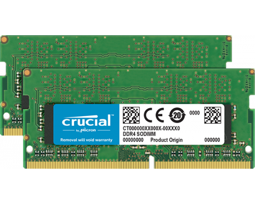 Crucial SODIMM, DDR4, 16 GB, 2400 MHz, CL17 (CT2K16G4SFD824A)
