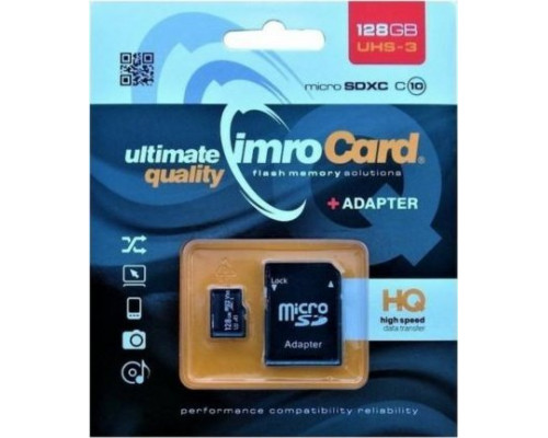 SD  Imro MicroSDXC 128 GB Class 10 UHS-I/U3  (2_408394)