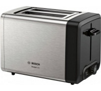 Bosch Bosch DesignLine Toaster TAT4P420 Power 970 W, Number of slots 2, Housing material Stainless Steel, Stainless steel/Black