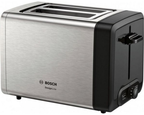 Bosch Bosch DesignLine Toaster TAT4P420 Power 970 W, Number of slots 2, Housing material Stainless Steel, Stainless steel/Black