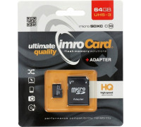 SD  Imro MicroSDXC 64 GB Class 10 UHS-I/U3  (10/64G UHS-3 ADP)