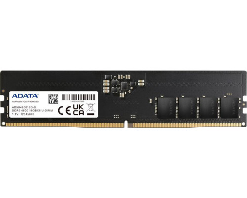 ADATA DDR5, 16 GB, 4800MHz, CL40 (AD5U480016G-R)