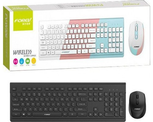 Forev FOREV KLAWIATURA BEZPRZEWODOWA + MYSZ ZESTAW BUSSINES CZARNA FV-306