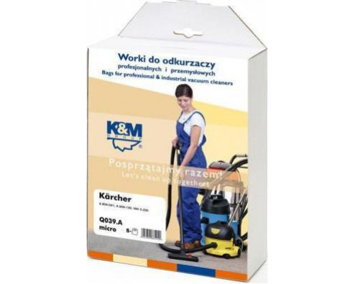 König & Meyer K&M Bags for the vacuum cleaner KRCHER Q039.A MICRO 5 pcs. 6.904-051, 6.959-130