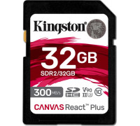 SD  Kingston Canvas React Plus SDHC 32 GB Class 10 UHS-II/U3 V90 (SDR2/32GB)