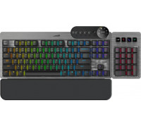 Mountain MOUNTAIN Everest Max Gaming Tastatur - MX Silent Red, ISO, DE-Layout, grau