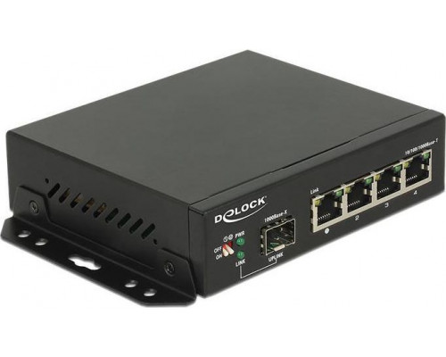 Switch Delock 4 Porty RJ45 + 1x SFP (87704)