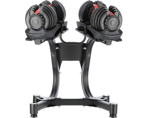 HMS Dumbbells SR52 stalowe 2 x 24 kg + stojak STR10