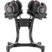 HMS Dumbbells SR52 stalowe 2 x 24 kg + stojak STR10