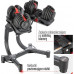 HMS Dumbbells SR52 stalowe 2 x 24 kg + stojak STR10
