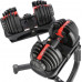 HMS Dumbbells SR52 stalowe 2 x 24 kg + stojak STR10