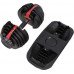HMS Dumbbells SR52 stalowe 2 x 24 kg + stojak STR10