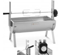 Royal Catering Grill węglowy z rożnem obrotowym elektrycznym do pieczenia prosiaka 4 W 15 kg 82 cm