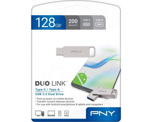 Pendrive PNY Duo-Link, 128 GB  (P-FDI128DULINKTYC-GE)