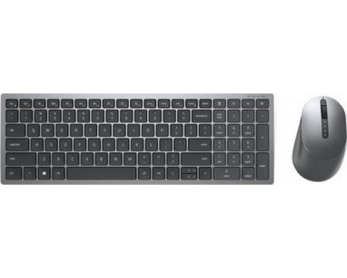 Dell DELL KM7120W klawiatura Attached mouse RF Wireless + Bluetooth QWERTY Gray, Tytan