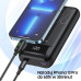 Awei AWEI PowerBank P169K 20000mAh 22.5W black/black wyświetlacz + kable PD/Lightning