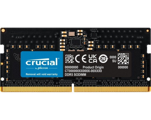 Crucial SODIMM, DDR5, 8 GB, 5600 MHz, CL46 (CT8G56C46S5)
