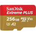 SD  WD Extreme Plus MicroSDXC 256 GB Class 10 UHS-I/U3 A2 V30 (SDSQXBD-256G-GN6MA)
