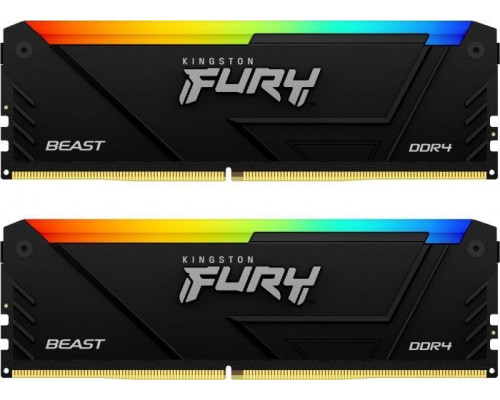 Kingston Fury Beast RGB, DDR4, 64 GB, 3200MHz, CL16 (KF432C16BB2AK2/64)