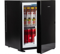 MPM Chłodziarka (minibar) czarna szklany front MPM-30-MBS-06L