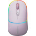 Canyon CANYON MW-22, 2 in 1 Wireless optical mouse with 4 buttons,Silent switch for right/left keys,DPI 800/1200/1600, 2 mode(BT/ 2.4GHz), 650mAh Li-poly battery,RGB backlight,Pearl rose, cable length 0.8m, 110*62*34.2mm, 0.085kg