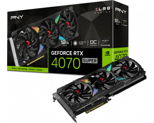 PNY GeForce RTX 4070 SUPER XLR8 Gaming Verto Epic-X RGB OC 12GB GDDR6X (VCG4070S12TFXXPB1-O)