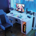Gaming galds PYspace Gaming galds gamingowe SUPERNOVA211 białe z oświetleniem LED