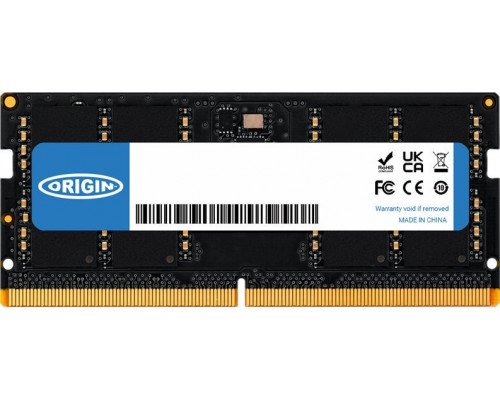 Origin Origin Storage 16GB DDR5 4800MHz SODIMM 1Rx8 Non-ECC 1.1V, 16 GB, 1 x 16 GB, DDR5, 4800 MHz, 262-pin SO-DIMM