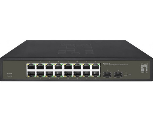 Switch LevelOne LevelOne GES-2118    L2 Gigabit Ethernet (10/100/1000) Black