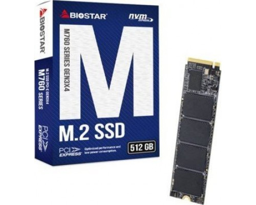 SSD 512GB SSD Biostar M760 512GB M.2 2280 PCI-E x4 Gen3 NVMe (M760-512GB)