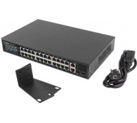 Switch Lamax Switch  Lanberg 24x 100Mb PoE+/2x Combo Rack 19