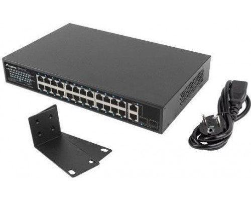 Switch Lamax Switch  Lanberg 24x 100Mb PoE+/2x Combo Rack 19