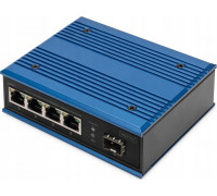 Switch Digitus Digitus 4-port   Gigabit Ethernet PoE, przemysłowy, niezarządzany, 1 łącze SFP