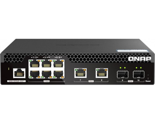 Switch Qnap QNAP QSW-M2106R-2S2T    L2 10G Ethernet (100/1000/10000) 1U Black