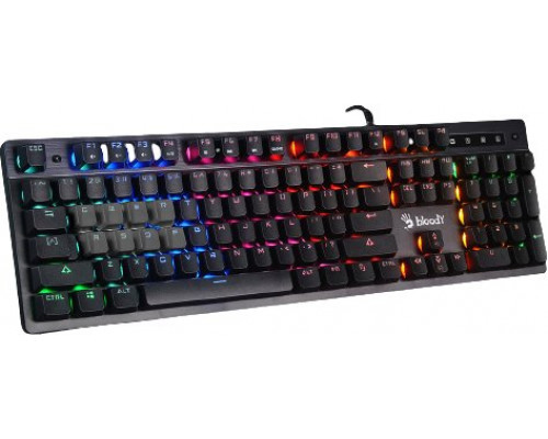 A4Tech A4tech Bloody Klávesnice B500N, herní klávesnice, mechanická, drátová, Mecha-Like Switch, CZ/SK, Černá