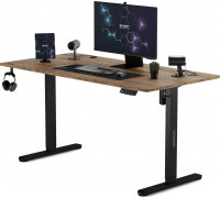 Gaming galds SENSE7 Nojo Wenge 140 cmx70 cm Black Oak