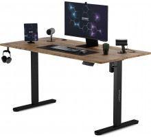 Gaming galds SENSE7 Nojo Wenge 140 cmx70 cm Black Oak