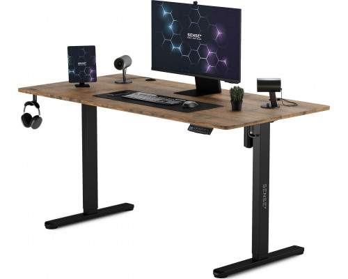 Gaming galds SENSE7 Nojo Wenge 140 cmx70 cm Black Oak