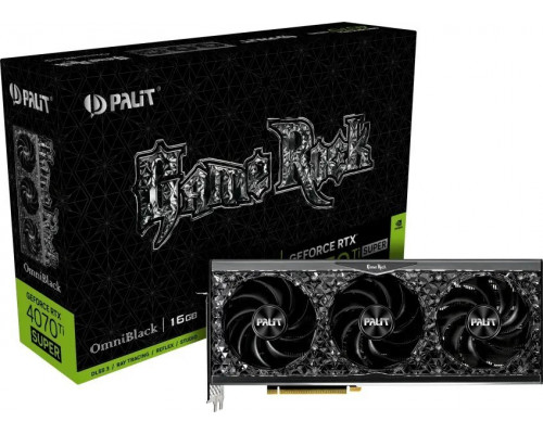 *RTX4070TiSuper Palit GeForce RTX 4070 Ti SUPER GameRock OmniBlack 16GB GDDR6X (NED47TS019T2-1020Q)