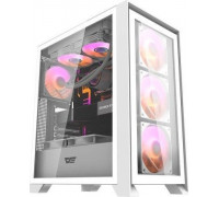 Darkflash DRX70 GLASS Computer Case + 4 RGB Fans (White)