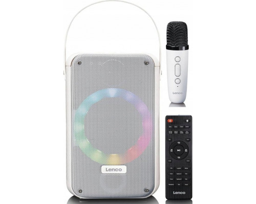 Lenco LENCO BTC-060 Bluetooth-Lautsprecher Karaokefunktion weiß