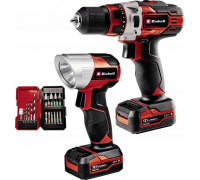 Einhell Einhell Cordless Drill TE-CD 12/1 +22+CL, 12V (red/black, 2x Li-Ion battery 2Ah, 22-piece bit and drill set + battery light)